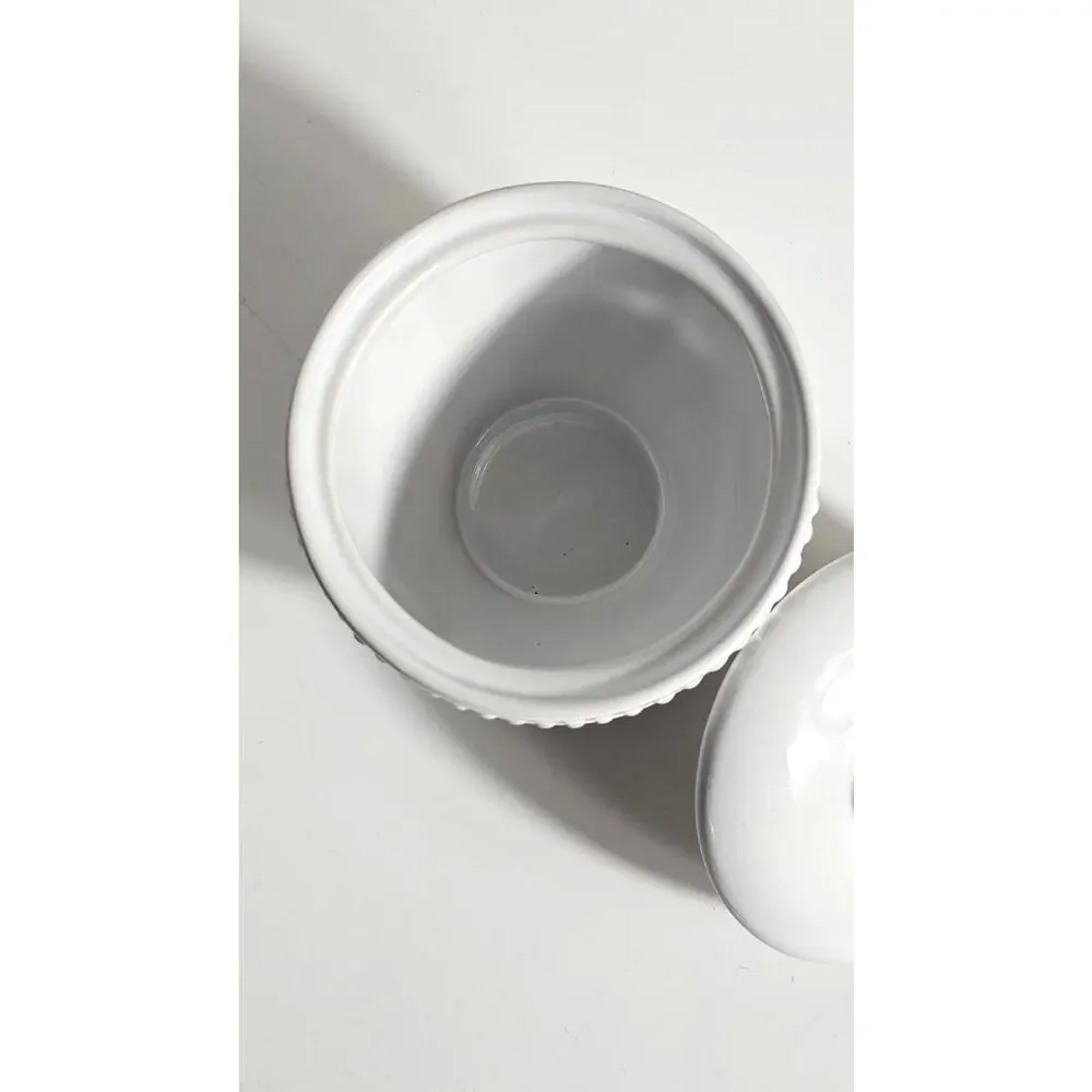Pottery Barn Leila Beaded Stoneware Sugar Bowl Discontinued in 2023